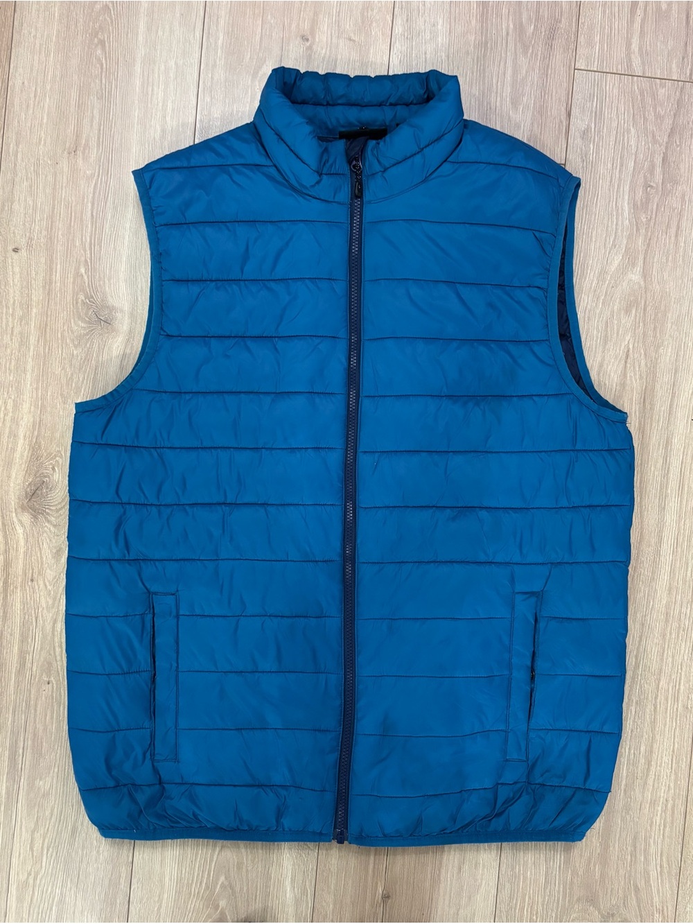 Swiss Tech Men’s Quilted Teal-Blue Puffer Vest
